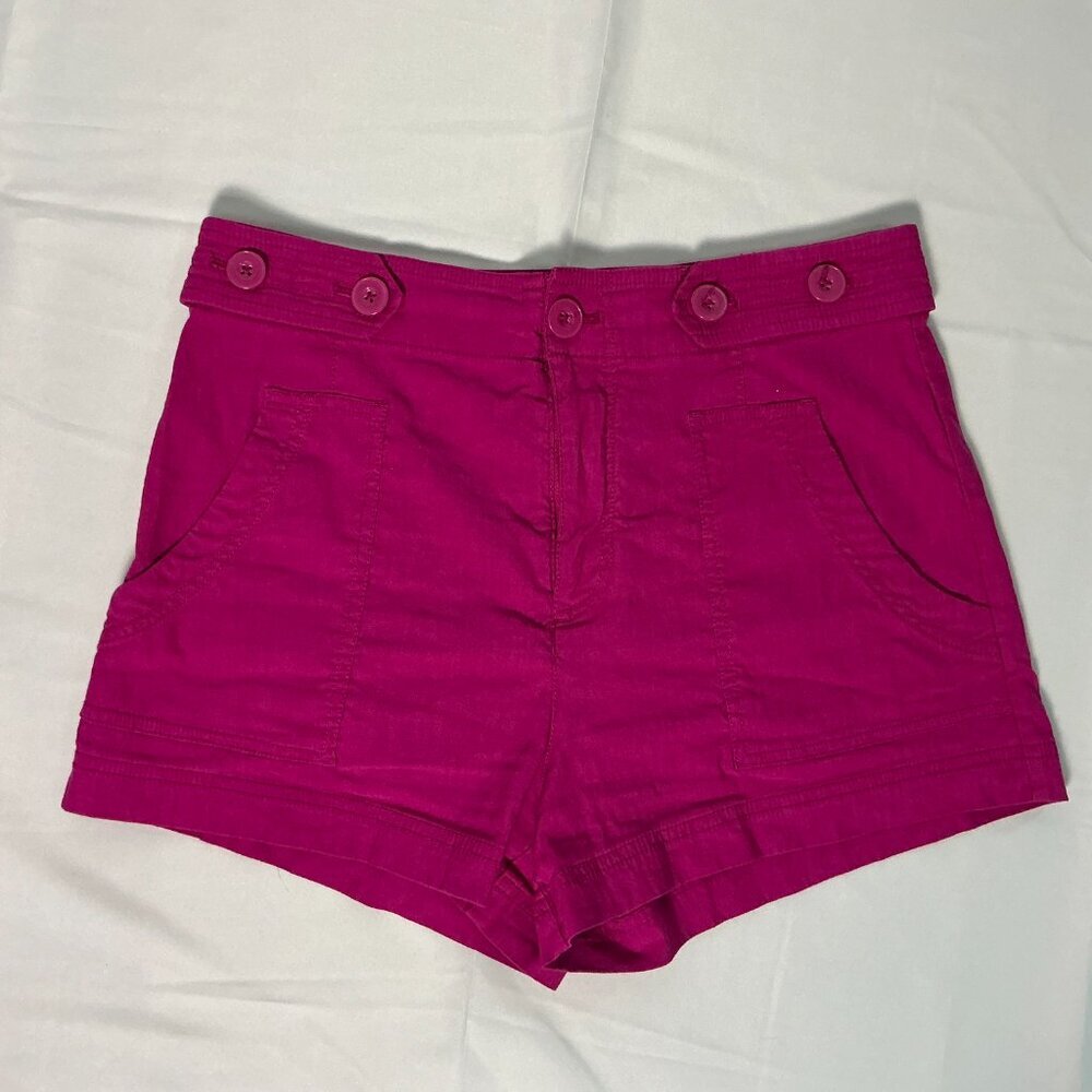 Maeve Purple Bermuda Shorts Tailored Classic Design